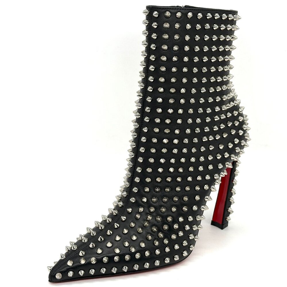 Christian Louboutin CONDORA BOOTY SPIKES 100 Ankle Bootie Boots Heels - Picture 7 of 16